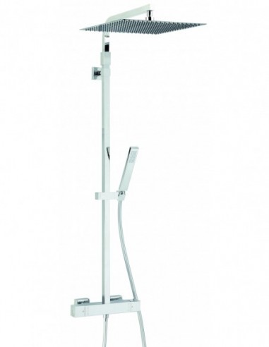 669900 000 00  Комбинация душа Touareg, термостатический смеситель, очень большая площадь распыления, дизайн и сверхплоская хромированная латунь Valentin Хром  - Вид №1