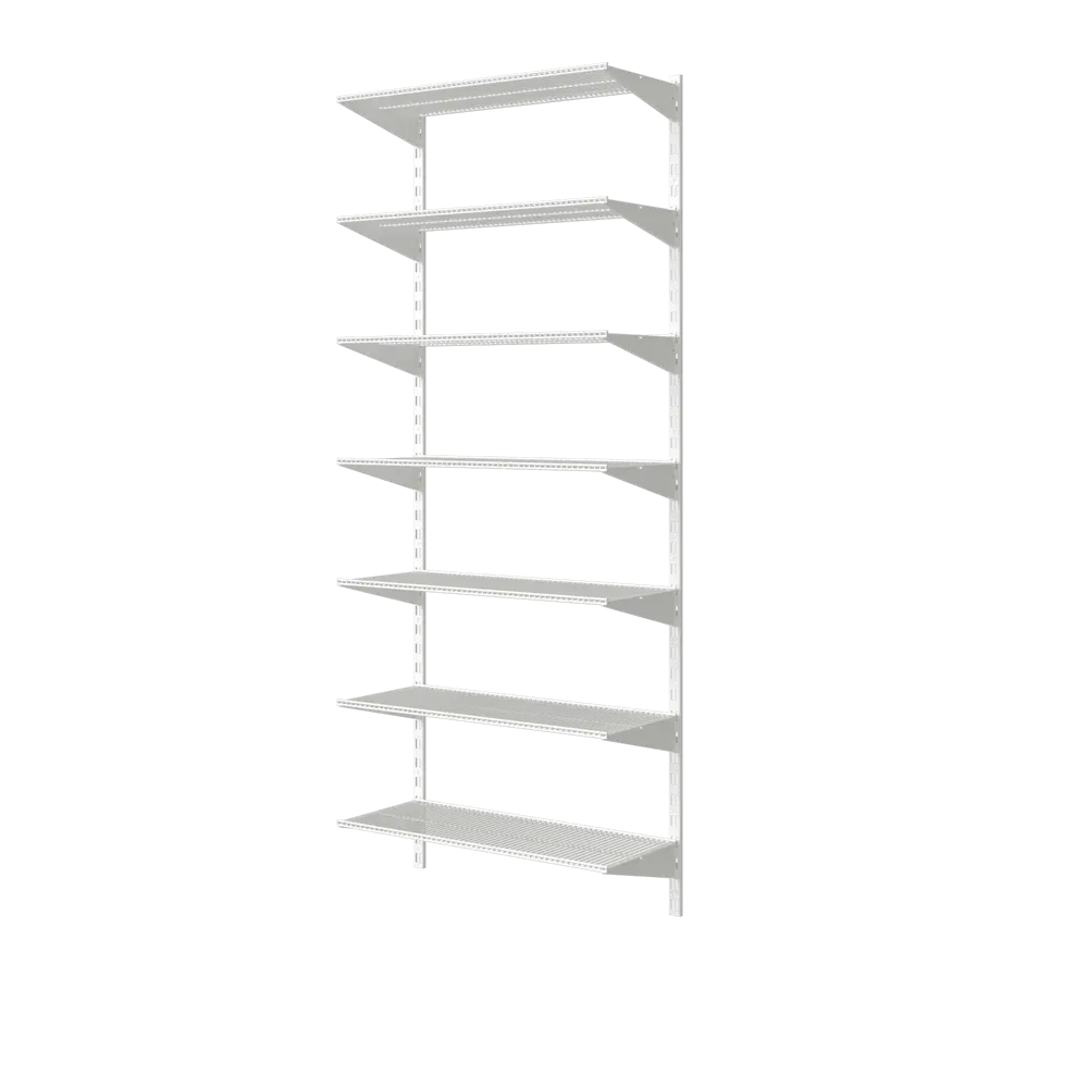 Полка сетчатая Spaceo 80x30 см нагрузка до 20 кг сталь цвет белый STLM-2041019 - Вид №2