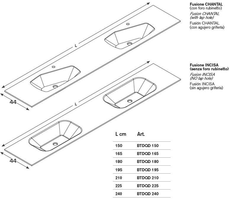 ARTELINEA Модульная тумба под умывальник из хрусталя с ящиками Domino sun-id-1357907 - Вид №12