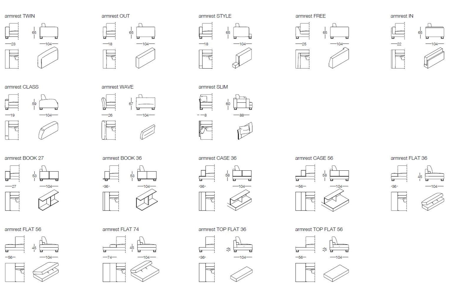 Съемный диван из ткани Frigerio Davis ARCH-00010297 - Вид №10