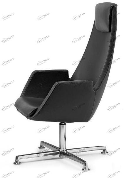 TALIN Поворотное кожаное кресло исполнительное с 4-мя спицами и высокой спинкой Nubia sun-id-1442606