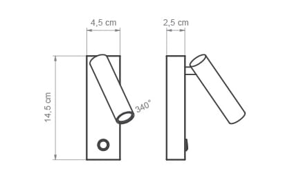Никель регулируемый светодиодный настенный светильник luxcambra Манхэттен ARCH-00071769 - Вид №5