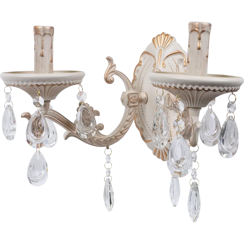 Бра Версаль 2xE14x60 Вт, металл, цвет белый Eurosvet STLM-2036085 - Вид №1