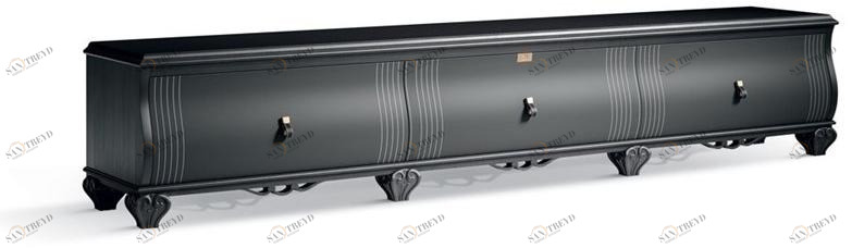 Carpanese Home Низкая деревянная тумба под ТВ с ящиками Heritage 5748