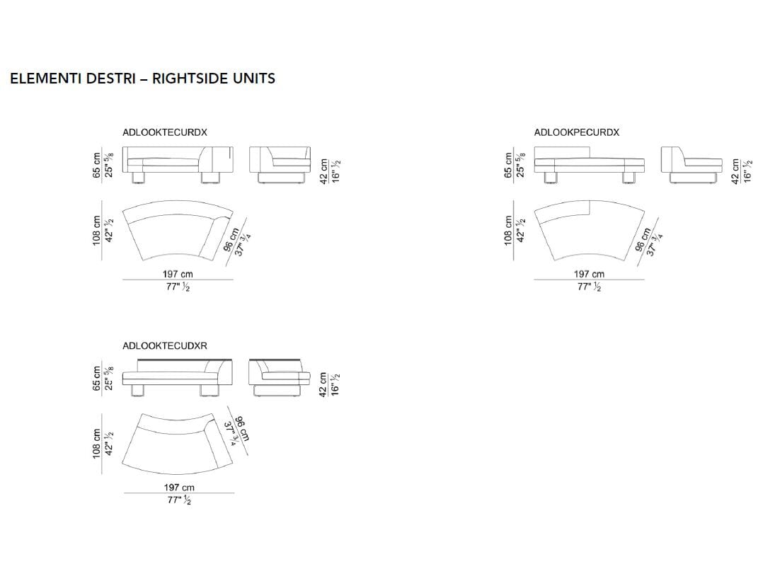 Кожаный модульный изогнутый диван i 4 Mariani Look ARCH-00016554 - Вид №7