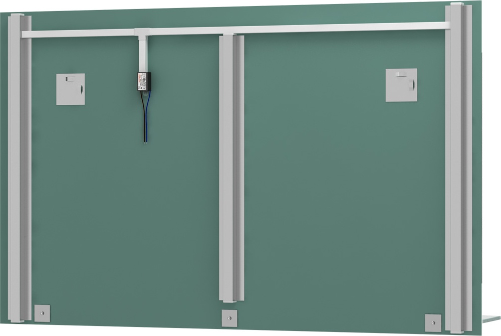 BY 2169 Зеркало с полочкой 130 cm с 3-мя встроенными LED-светильниками 16,5 W EVOFORM Ledline-S - Вид №2