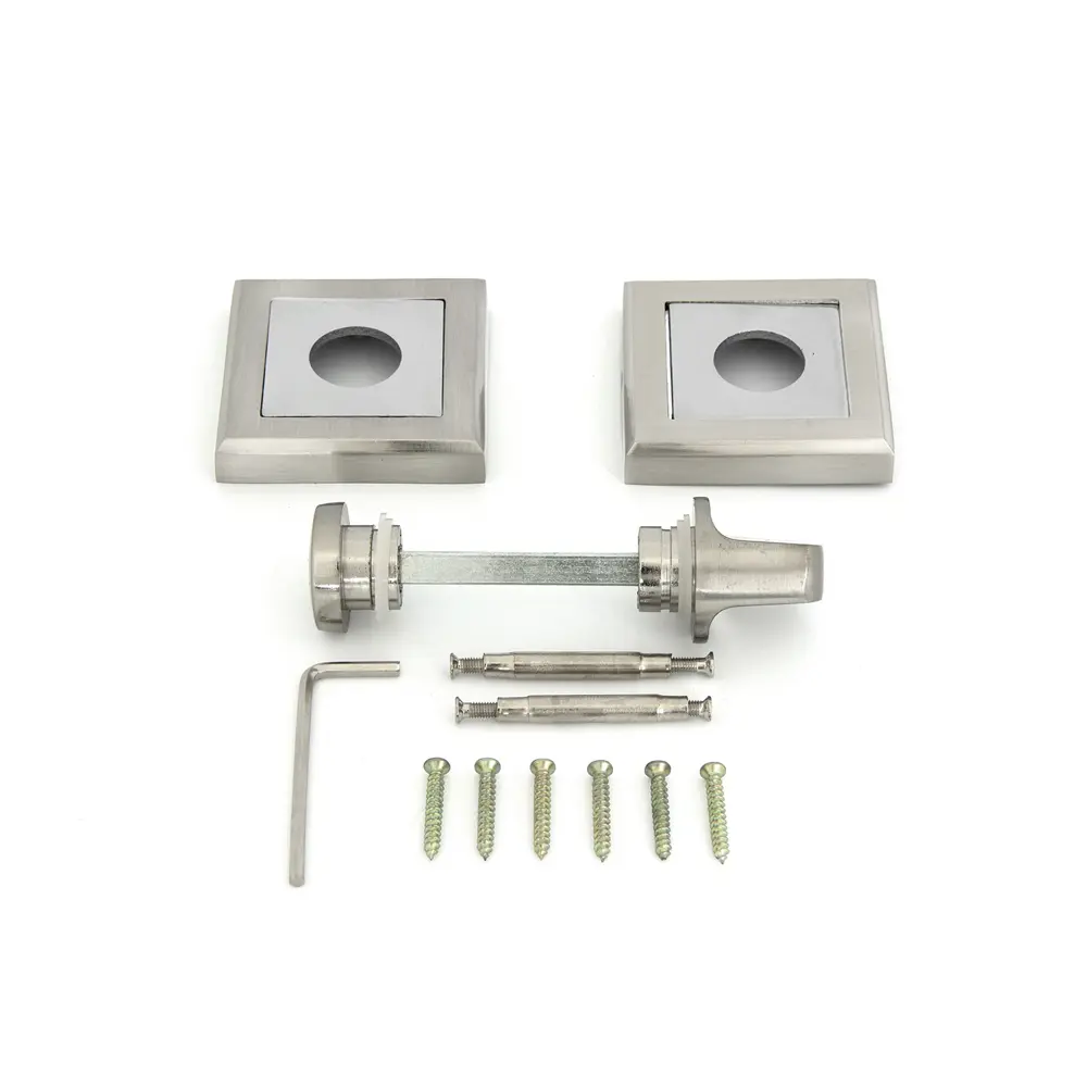 Фиксатор-вертушка для дверей Palladium RS SN/CP BK, ЦАМ, цвет матовый никель/хром STLM-2208928 - Вид №1