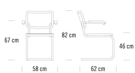 Консольный стул с усиленной технической тканью THONET S 32 / S 64 ARCH-00057528 - Вид №16