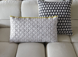 006092 Подушка Dark grey - White 60x35 GAN Silai