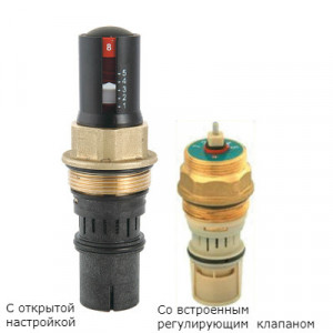 VT.PICC.G.036 Картридж с для стабилизатора расхода VT.PICV Valtec Со встр. рег. клапаном (для корп. G0), 30-400 кПа, 64-1110 л/ч, черный