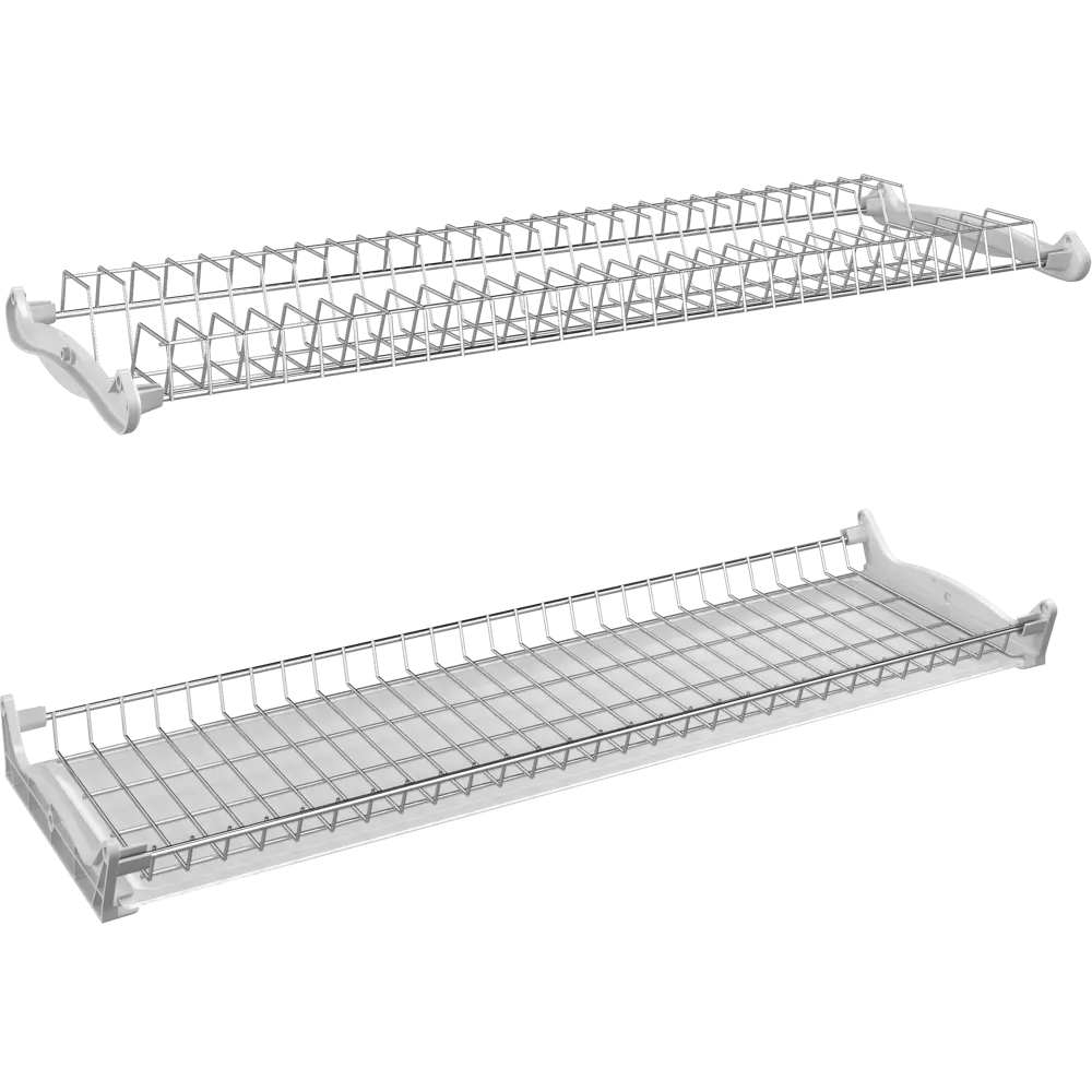 Сушилка для посуды в шкаф Delinia ID 74.7x7x22.4 см двухъярусная металл цвет хром STLM-2038960