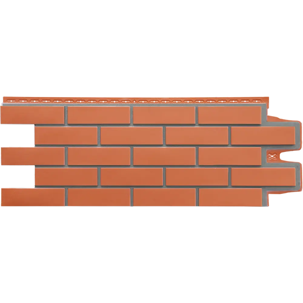 Фасадная панель Grand Line Design Клинкерный кирпич 1105x417 мм терракот со швом RAL7006 0.38 м² STLM-2134959