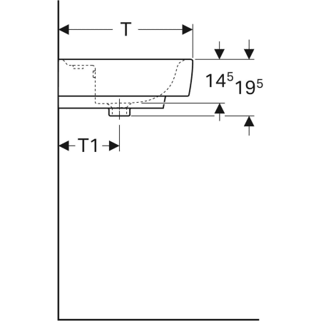 225161000 Накладная раковина Geberit Renova Plan Geberit  - Вид №4