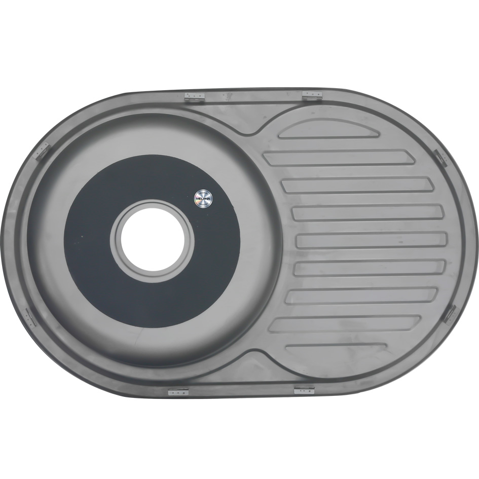 Мойка 7750 U MELANA 0,6/160 врезная овальная с сифоном (122 ta *15) 122 ta (*15) - Вид №3