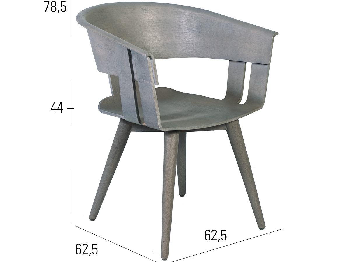 72.00.0541 Кресло Nordlicht старое серое Mbm  - Вид №2
