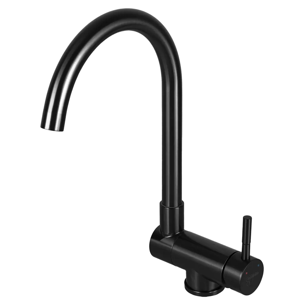Смеситель для кухни Konsensa общая высота 35 см цвет черный STLM-2038569