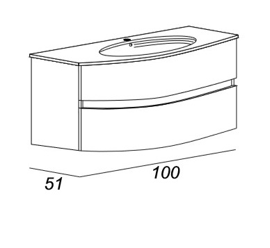 Мебель для ванной CEZARES DALILA 54711 Rovere tabacco  - Вид №2