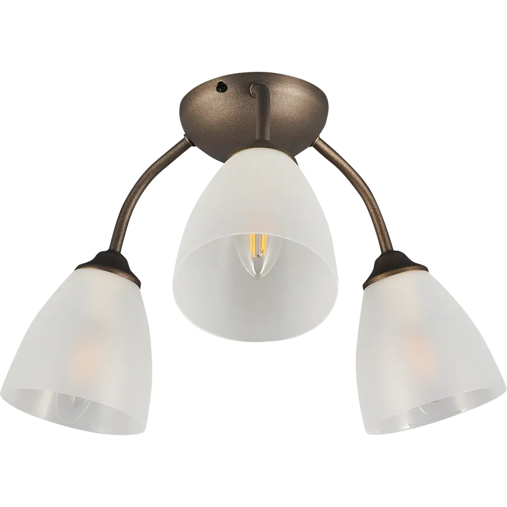 Люстра потолочная «Найс дарк», 3 лампы, 6 м², цвет бронзовый графит Vitaluce STLM-2063820