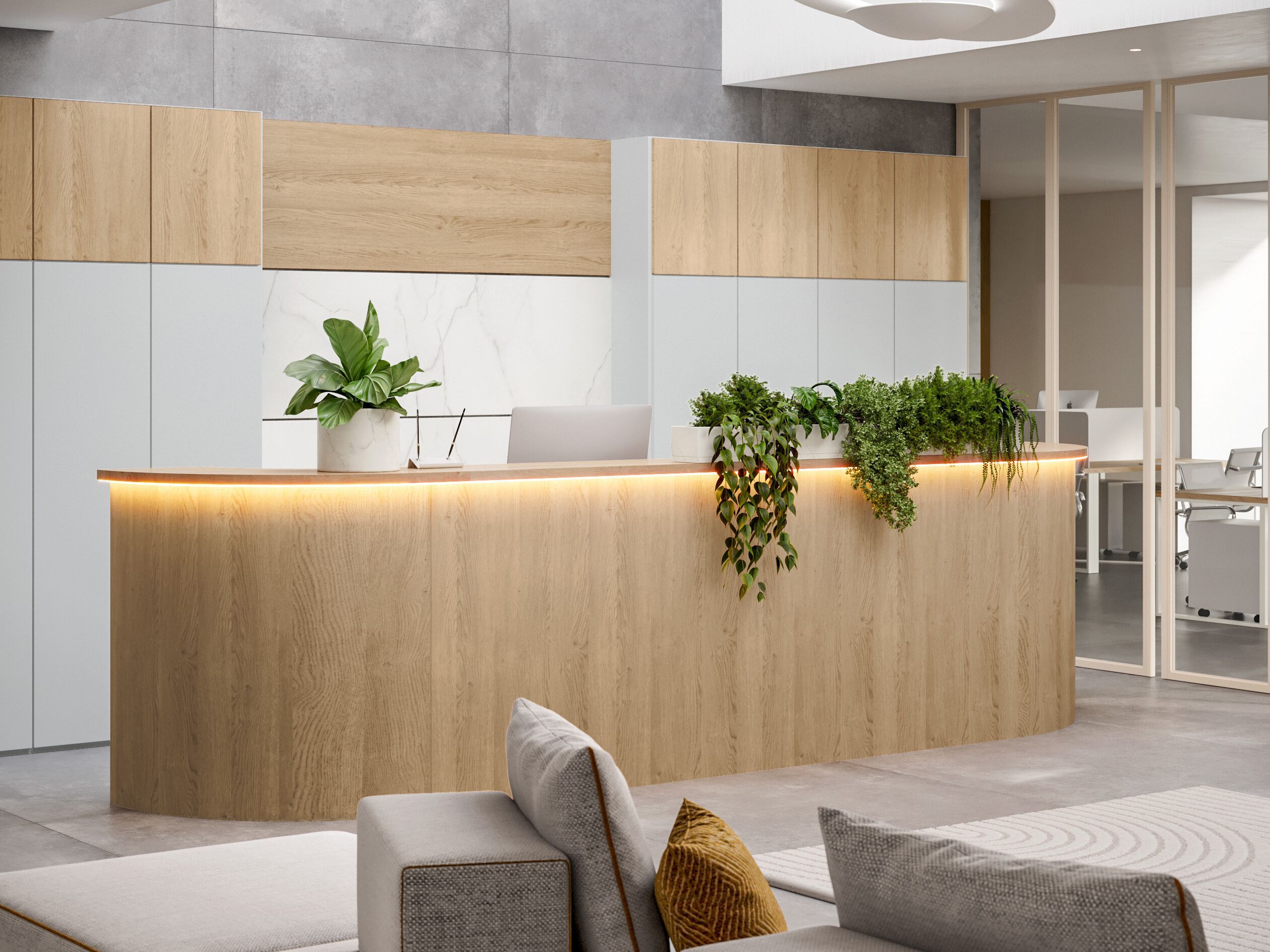 Стойка регистрации с освещением Giessegi OfficeTime ARCH-00105369 - Вид №4