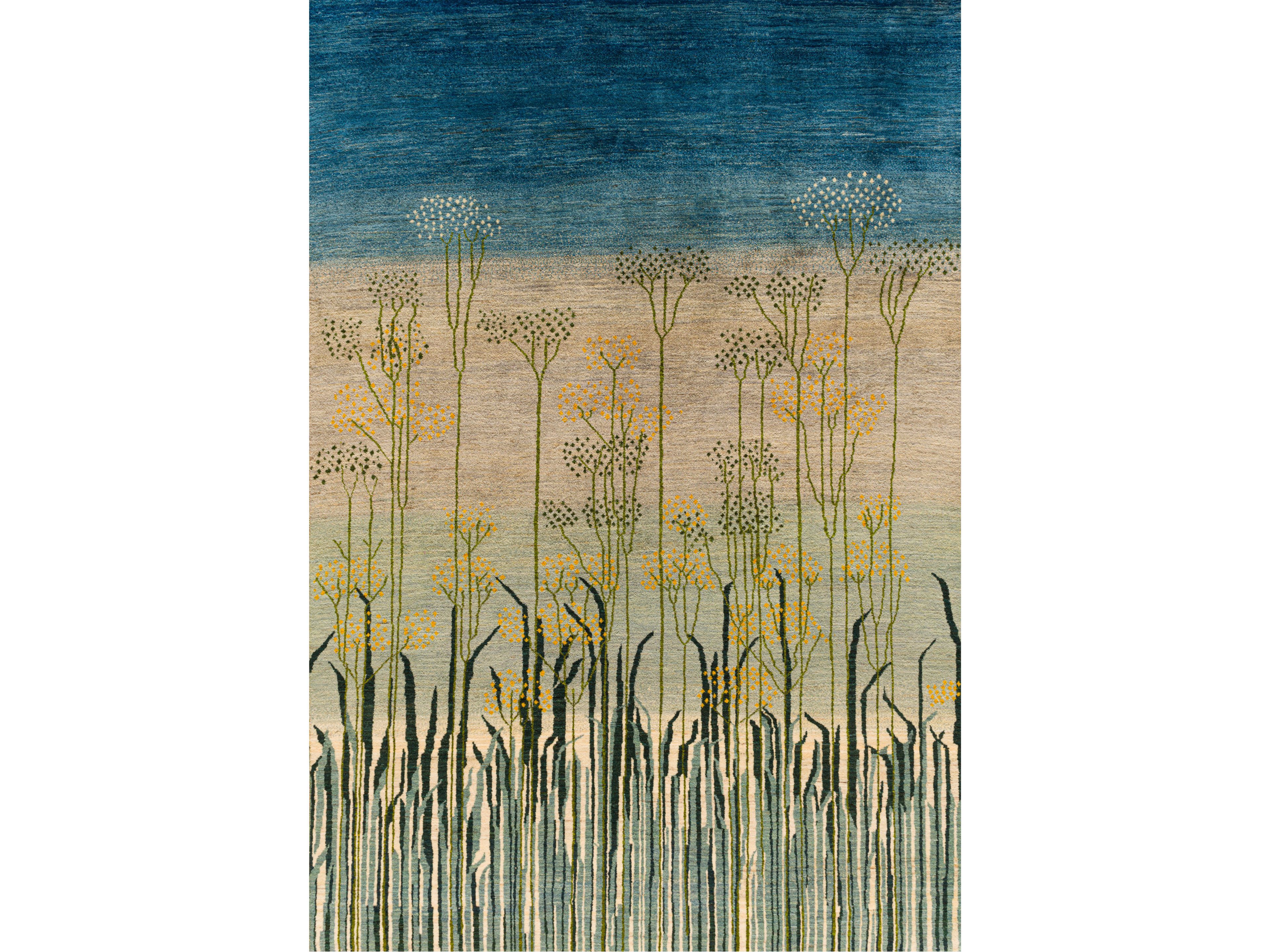 Прямоугольный шерстяной цветочный ковер Zollanvari Shorelines-Gabbehs Флора и фауна ARCH-00055885 - Вид №1