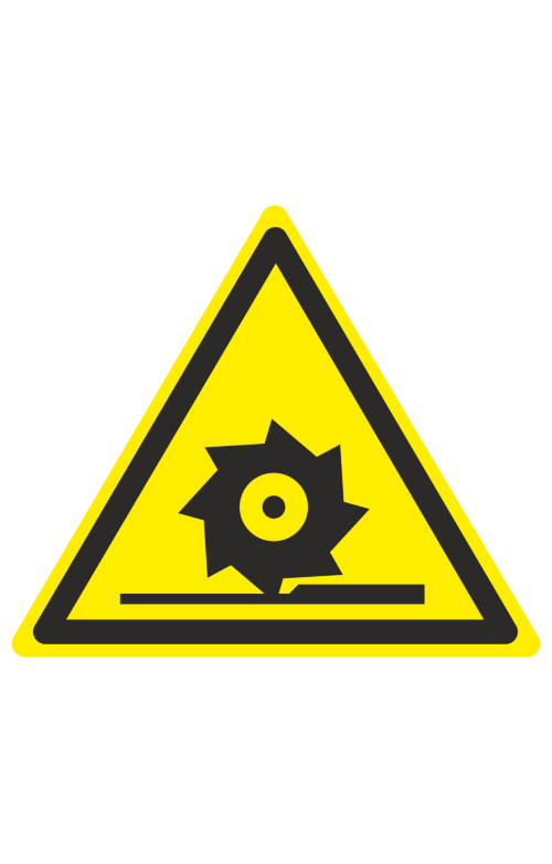 68451 Знак "Осторожно. Режущие валы"  Предупреждающие знаки размер 100 х 100 мм Спецодежда 