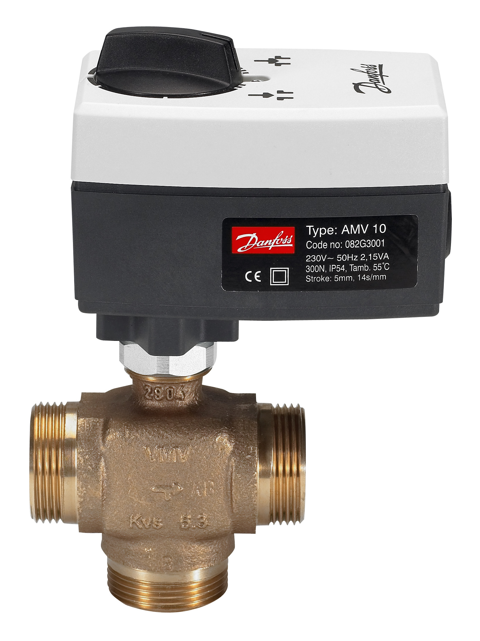 Danfoss Клапан регулирующий седельный трехходовой VMV Регулирующий клапан 3-ходовой VMV Ду 25 065F6025  - Вид №12
