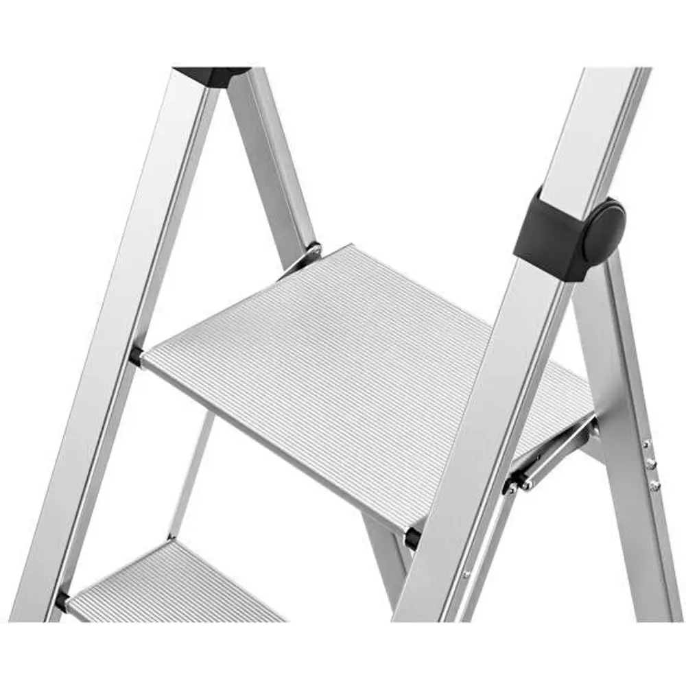 Стремянка алюминиевая Hailo Basicline DK40 3 ступени, максимальная нагрузка 150 кг Santreyd STLM-2073138 - Вид №1