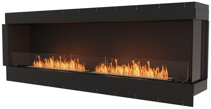 EcoSmart Fire Стальная каминная топка на биоэтаноле с панорамным остеклением Flex right corner fireplaces sun-id-1354003 - Вид №3