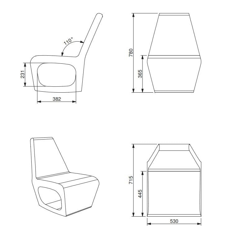 Кресло из полиэтилена Quinze & Milan Медузы ARCH-00008485 - Вид №2