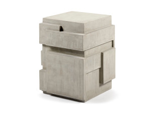 Низкий прямоугольный журнальный столик из полирезина