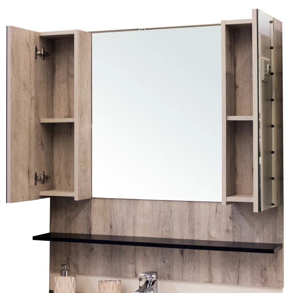 Шкаф зеркальный «Майами» 100 см Santreyd Без серии STLM-2076852 - Вид №2