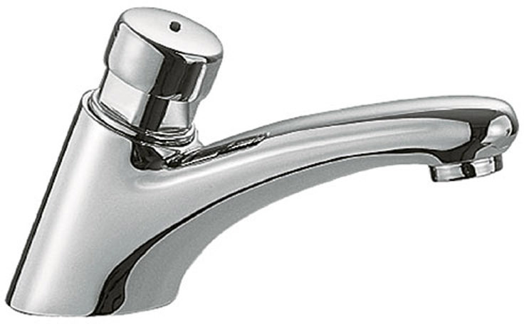 КОЛЛЕКТИВЫ Смеситель для умывальника с таймером на 1 воду-112103 TRES