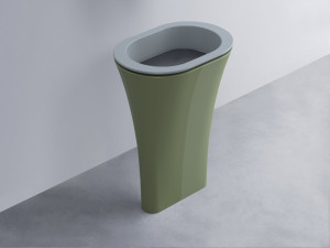 AMLA65-BR+AMPILO-BA+AMCOLO-AG Раковина Amedeo Ovale отдельностоящая cielo Enjoy + Amedeo