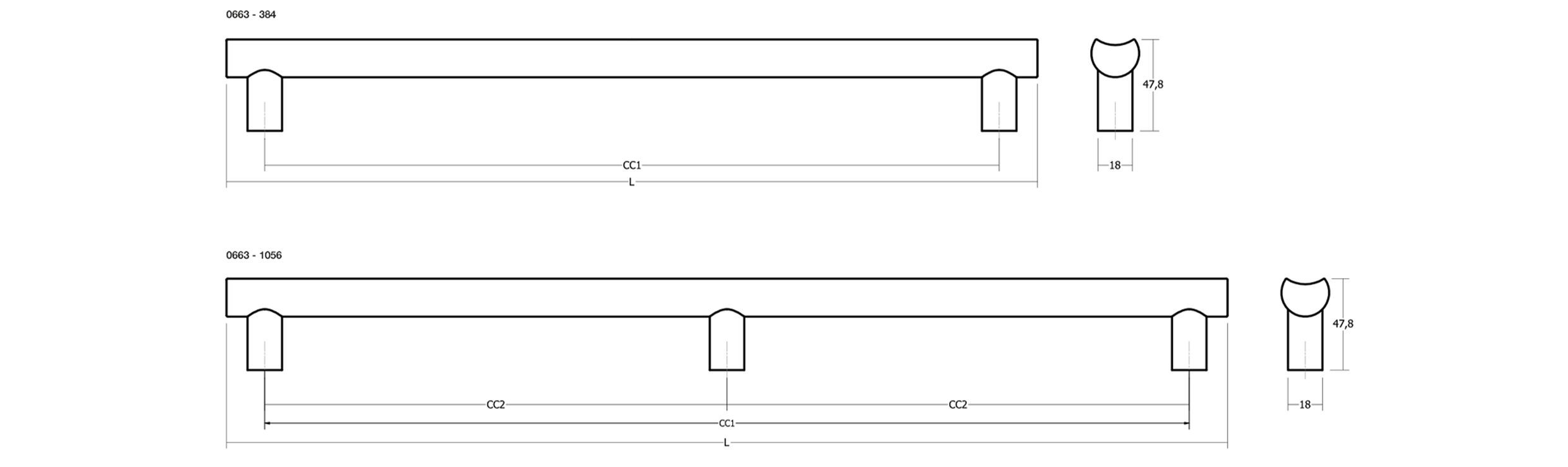 Алюминиевая ручка Viefe MOON BIG BBS ARCH-00095493 - Вид №9
