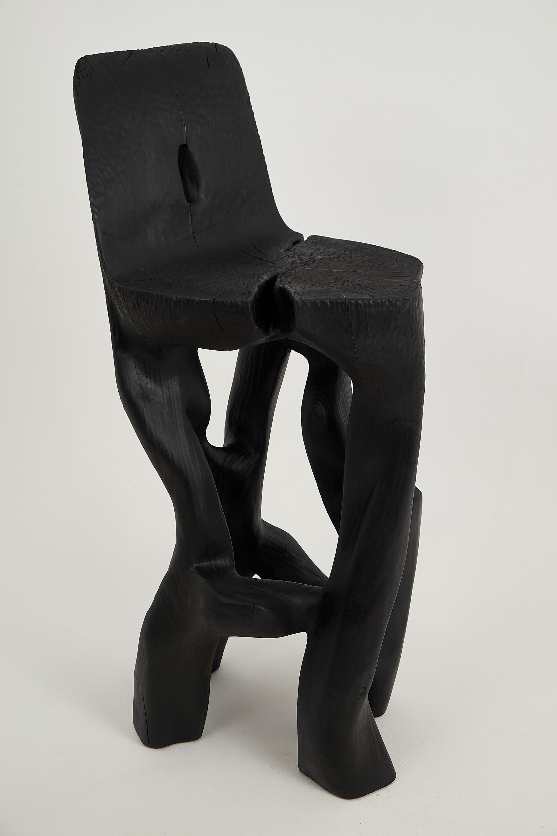 Высокий деревянный стул со спинкой Logniture Makha ARCH-00085057 - Вид №9