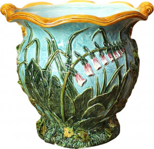 10646079 Романов Фаянс Кашпо "Полевые цветы" Керамика