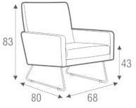 Sits Бархатное кресло на санках с подлокотниками sun-id-1367893 - Вид №9