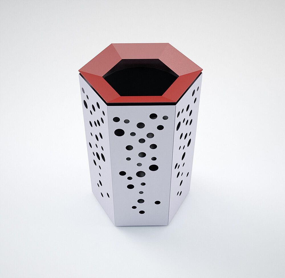 Наружная стальная стойка для мусора для утилизации отходов CITYSì BEEHIVE ARCH-00085912 - Вид №3