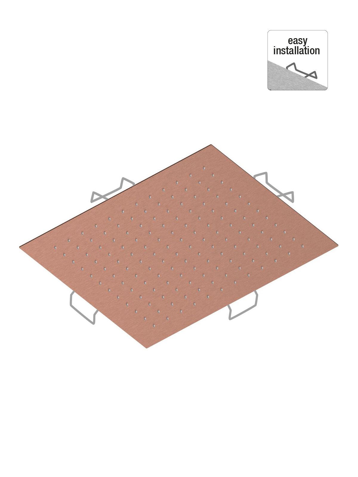 Квадратная потолочная душевая головка с системой защиты от накипи Rubinetterie Frattini душевые ARCH-00113030 - Вид №3