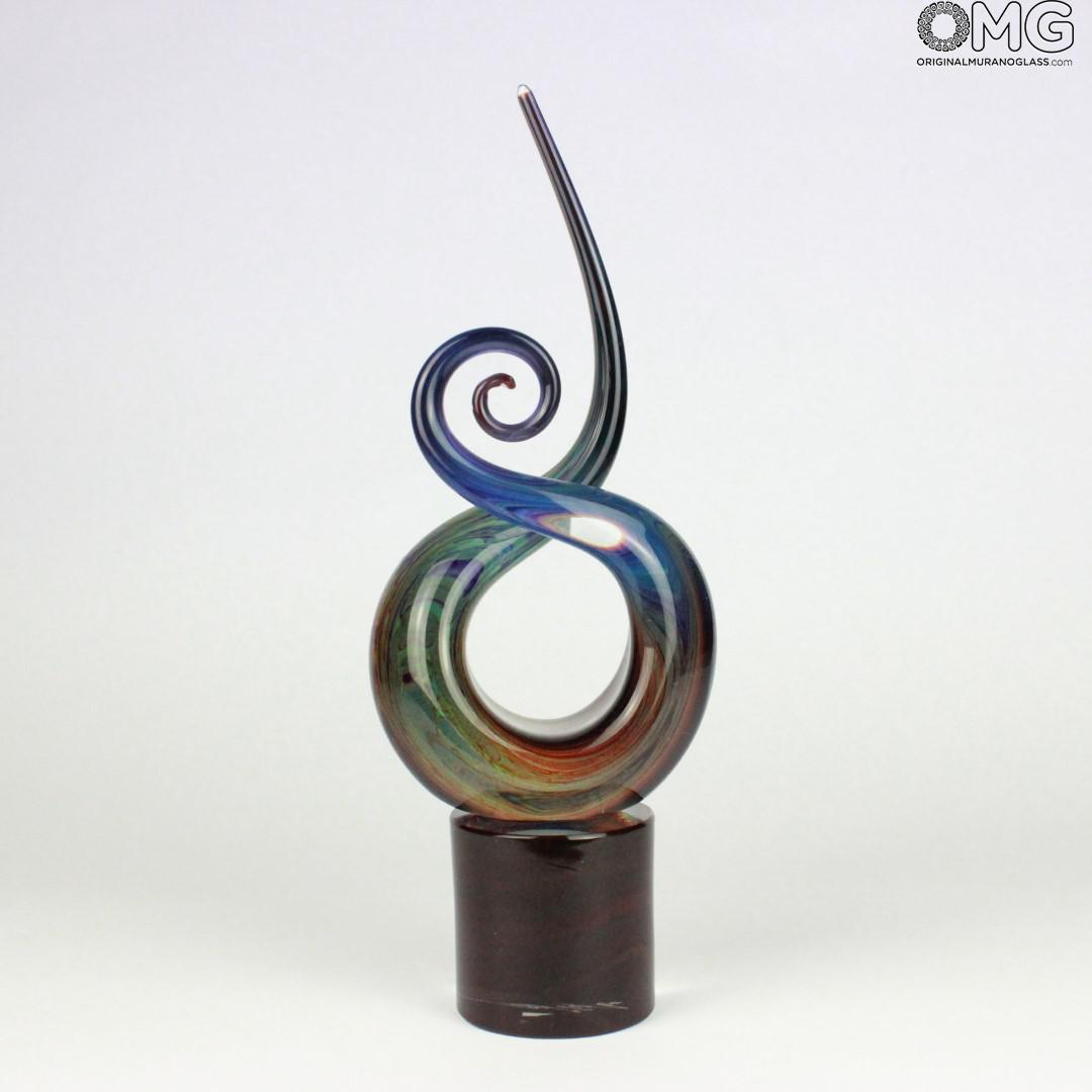722 ORIGINALMURANOGLASS Скульптура Волны любви - автор Andrea Tagliapietra - муранское стекло OMG  см  - Вид №1
