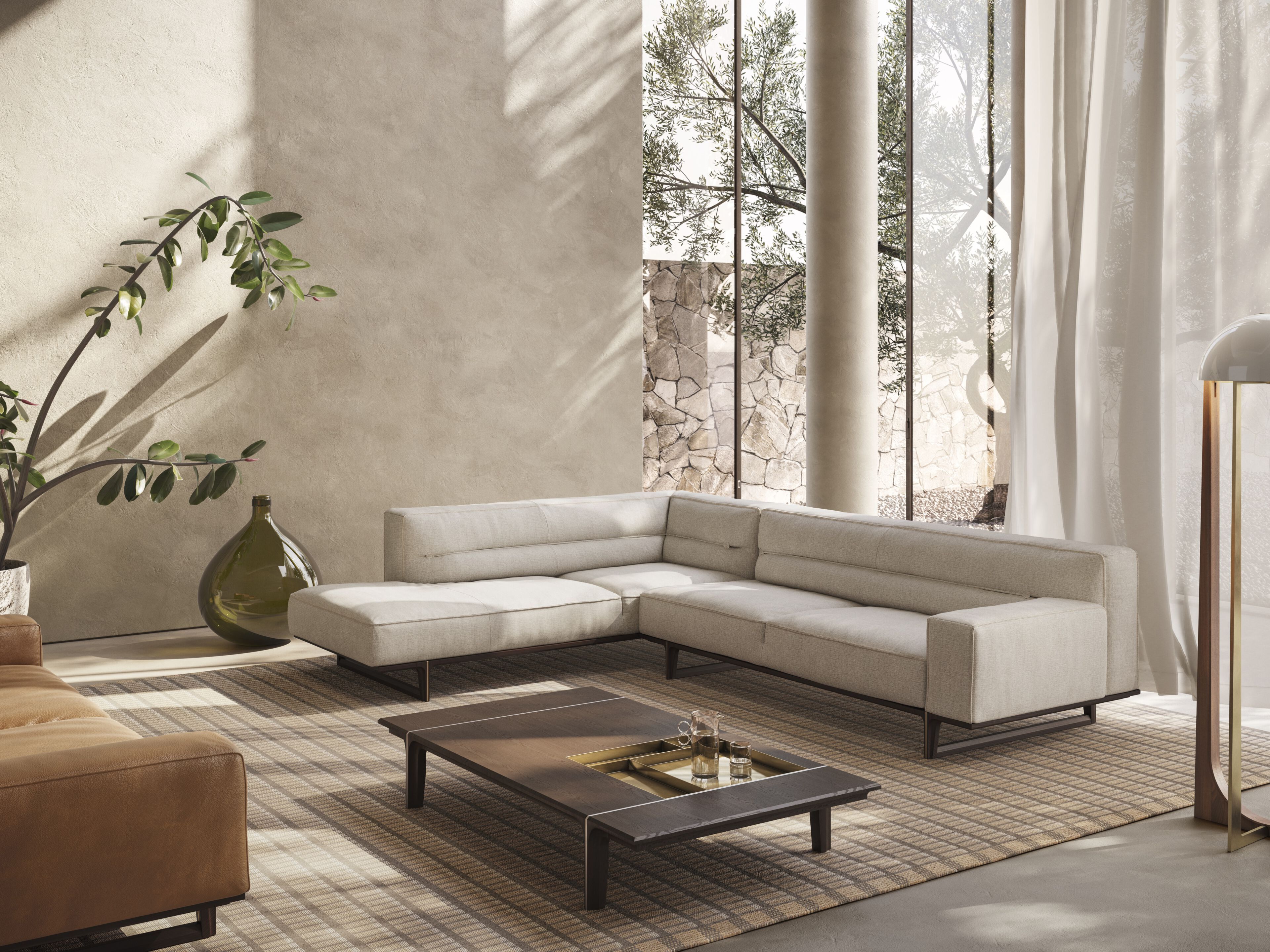 Кожаный модульный угловой диван Natuzzi Italia кендо ARCH-00052407 - Вид №15