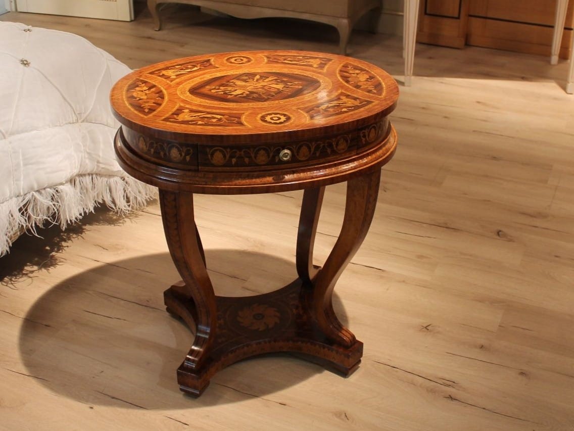 Высокий деревянный овальный журнальный столик для гостиной Arvestyle Orpheo Beetles ARCH-00066292 - Вид №3