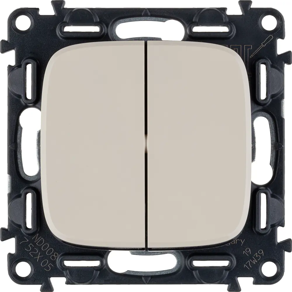 Выключатель встраиваемый Valena ALLURE 2 клавиши 10А 250В с лицевой панелью цвет слоновая кость legrand VALENA LIFE/ALLURE STLM-2035976