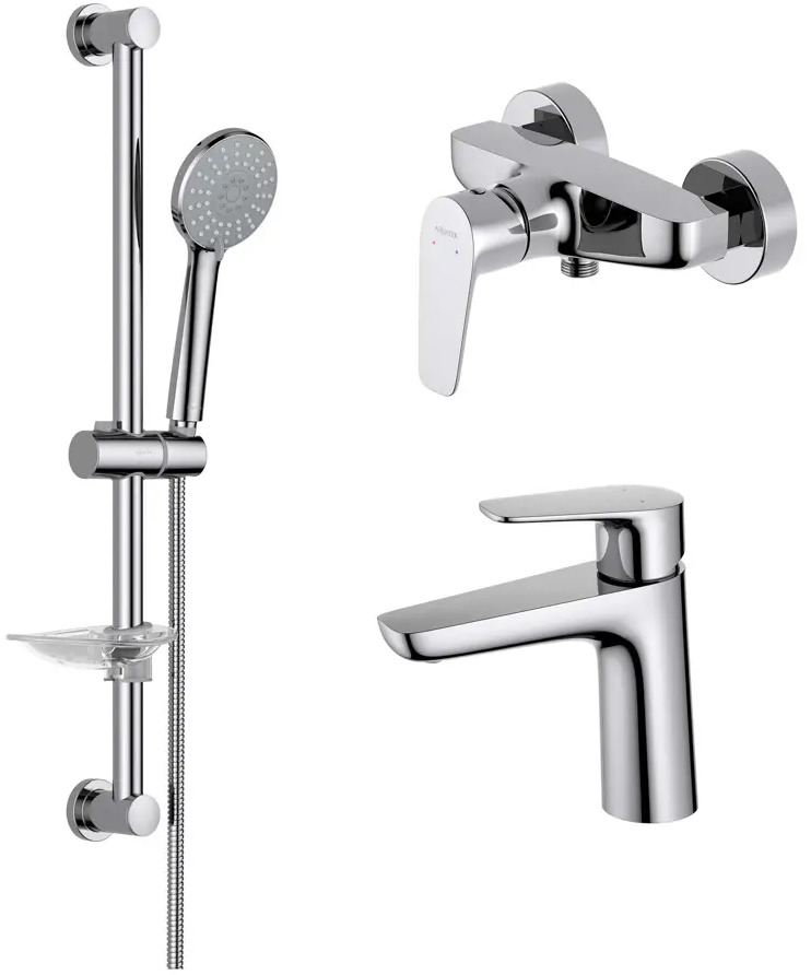 91745317 Душевой комплект Aquatek Бетта AQ1131CR Set 3 в 1 STLM-0982900