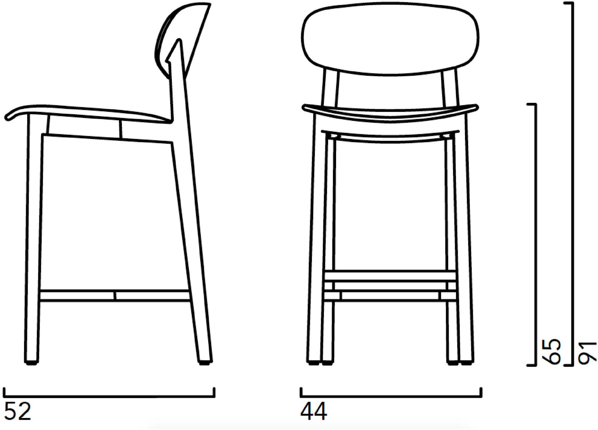 Crassevig Стул деревянный высокий обитый Lene sun-id-1438124 - Вид №1