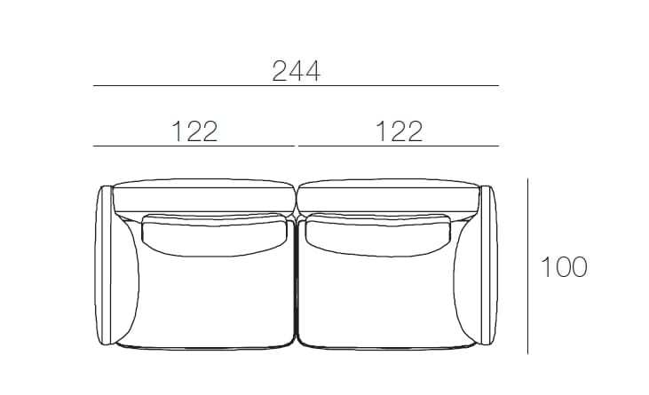 Модульный съемный диван из ткани CTS SALOTTI Kant ARCH-00129696 - Вид №7