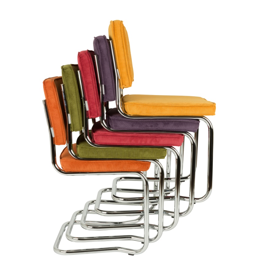 Стул Ridge Kink Rib оранжевый Zuiver 1100057 - Вид №9