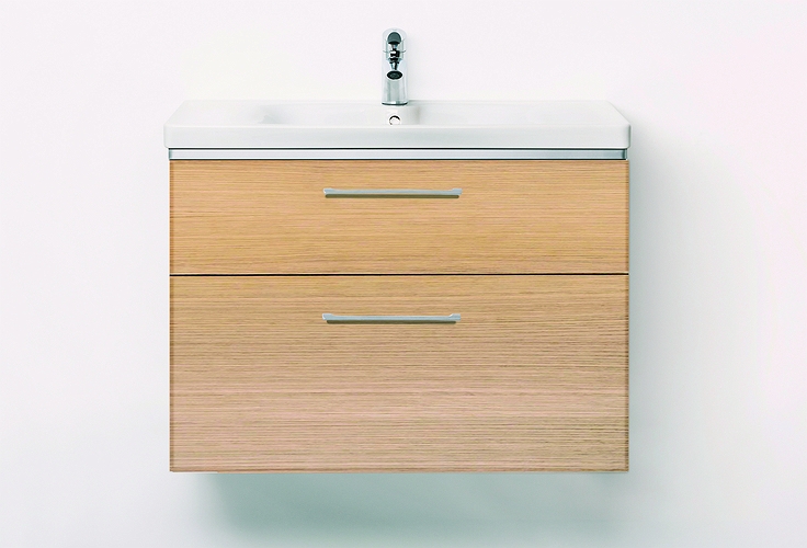 9610021101 IDO Glow напольная тумба под умывальник, с двумя ящиками, W = 580 мм, W1 = 600 мм, белый - Вид №9