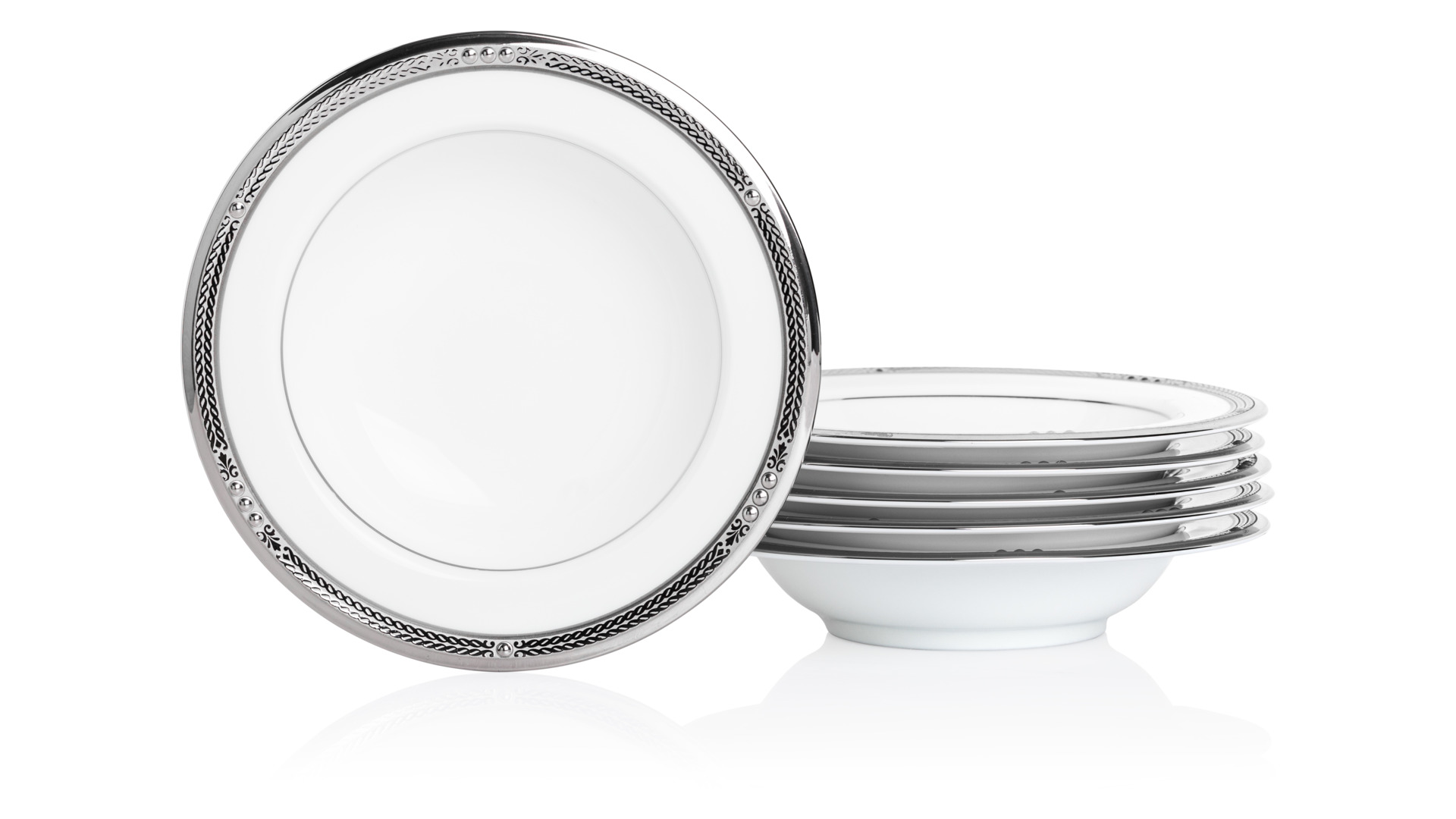 10654836 Noritake Сервиз столовый Noritake "Чатлайн, платиновый кант" 6/27 Фарфор костяной  - Вид №11