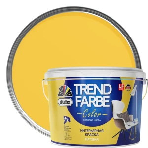 Краска для стен и потолков Trend Farbe цвет Медовая груша 1 л